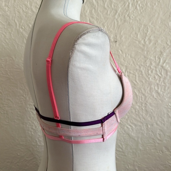 Victoria’s Secret Cage Back T-Shirt Bra Pink Purple 32B - Picture 3 of 9